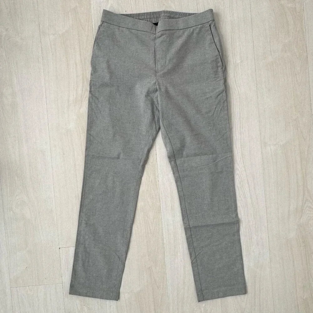 J.Crew Men's Flat Front Drawstring Waist Chino Pants Light Gray Size Medium‎ NWT
